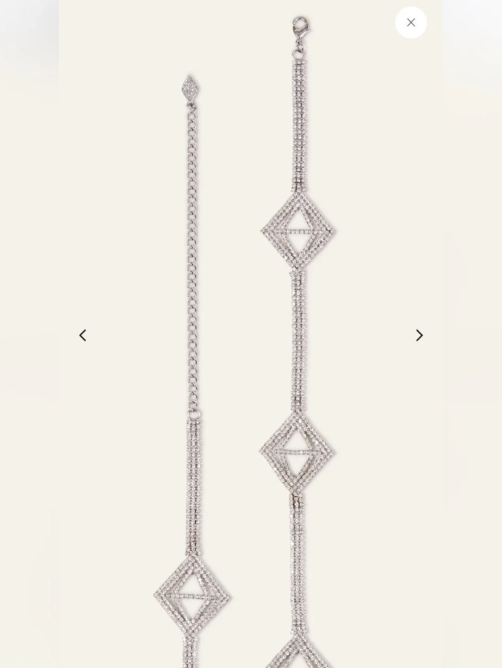 BA&SH BEAH Crystal Embellished Waist Chain Belt - Silver Tone SIZE XS